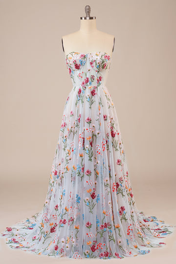 Tul Sin Tirantes Marfil Vestido de Novia